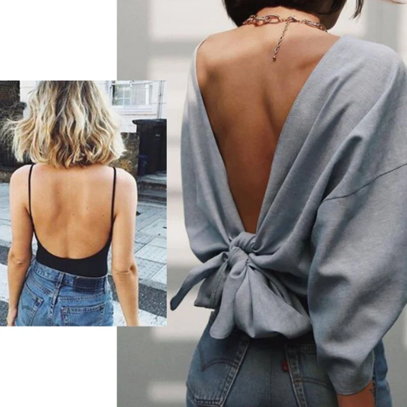 

Popular New 4 Colors Soft Elastic Bustier Crop Top Comfortable Sexy Low Back Lace Bralette Bra Lace U-Shaped Backless Bra 1PC