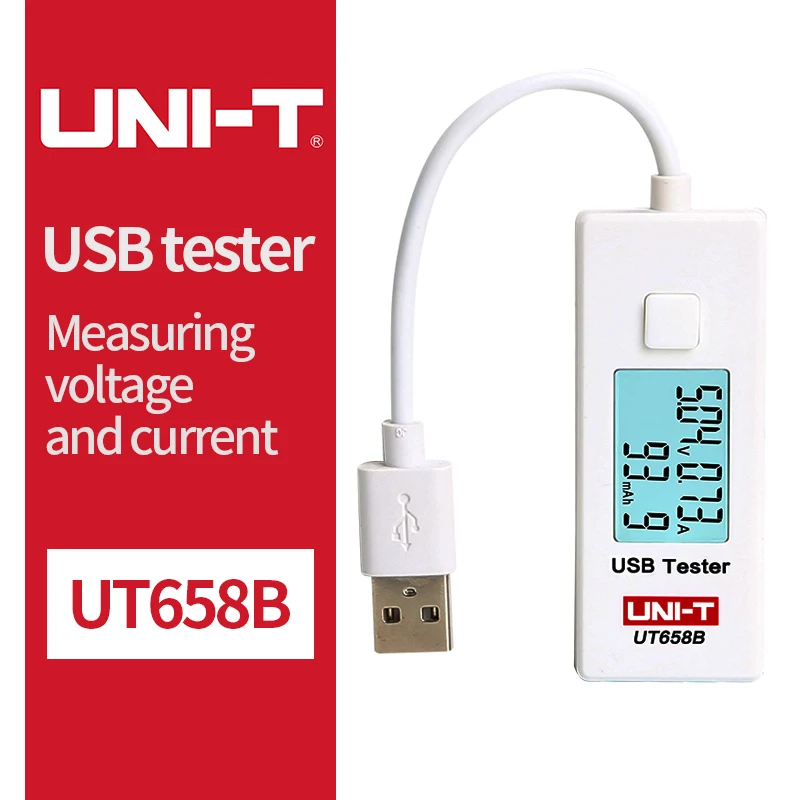 UNI-T UT658B USB тестер телефон компьютер зарядка Напряжение Ток энергии монитор ЖК-подсветка - Цвет: UT658B