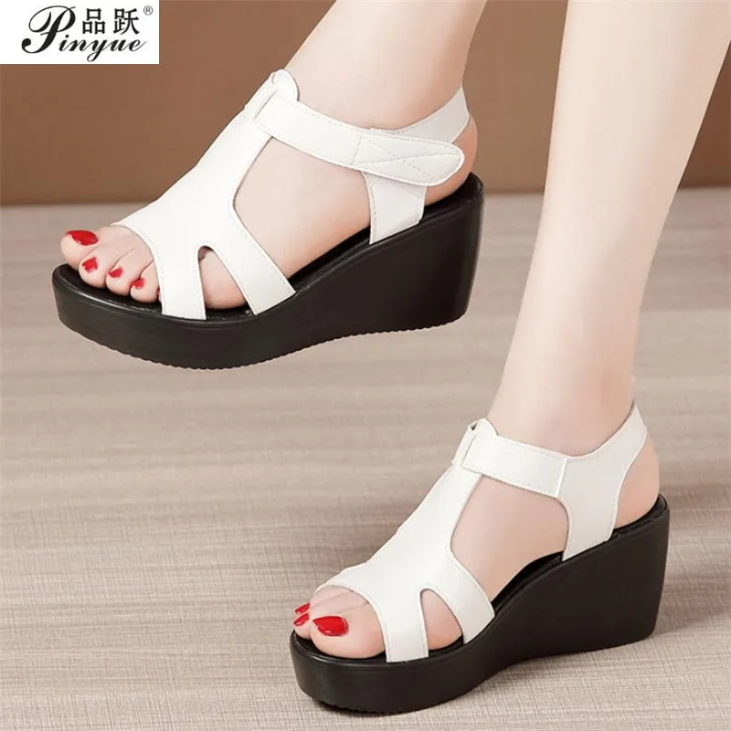 

Босоножки на платформе; Женская свадебная обувь; Летние туфли на высоком тонком каблуке с пряжкой; Сандалии на танкетке; Женские босоножки и...