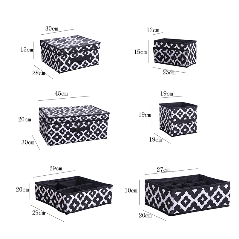 

Underwear Storage Box Bra Socks Panties Container Multiple Styles Foldable Lidded Sorting Save Space Dormitory Home Organizer