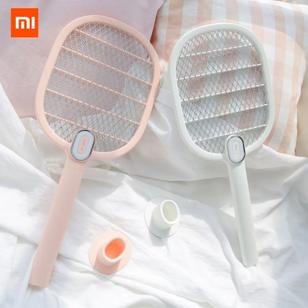 Xiaomi Mijia 3Life Mosquito Swatter Rechargeable LED Electric Insect Bug Fly Dispeller Killer Racket 3-Layer Net | Электроника