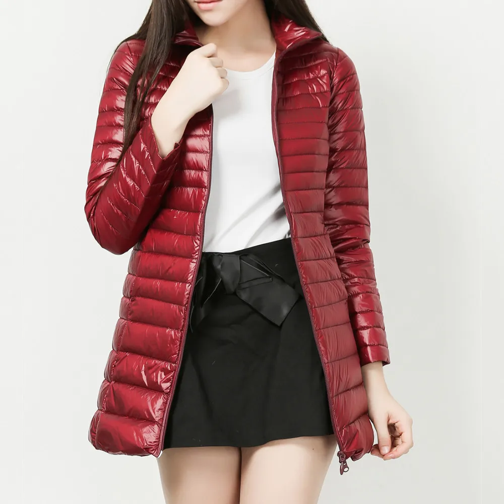 Женский пуховик светильник Женские однотонные пуховики повседневные пальто на