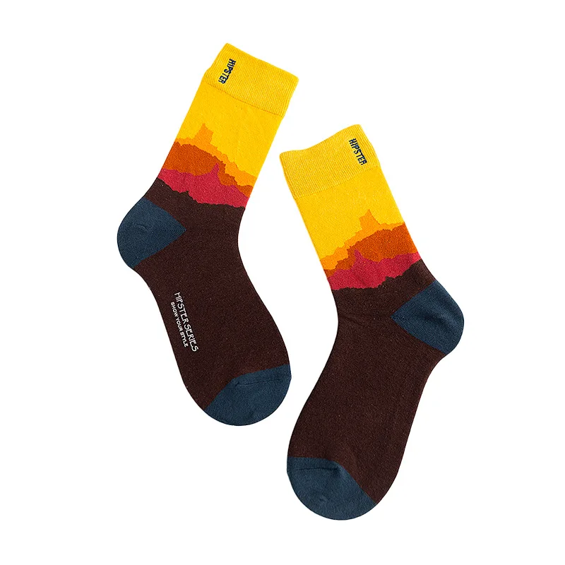 Мужские носки унисекс с рисунком 100 хлопок Harajuku цветные мужские 1 пара подарки