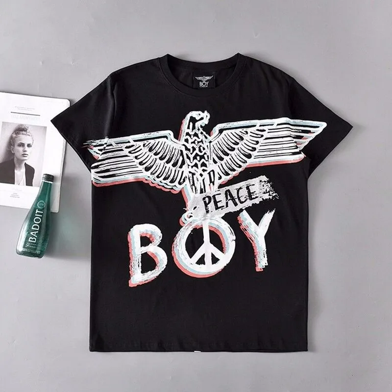 

2021 New BY Tide Brand Anti-War Brush Hand-Painted Printing Male and Female Couples Short-sleeved T-Shirt Retro T Shirt