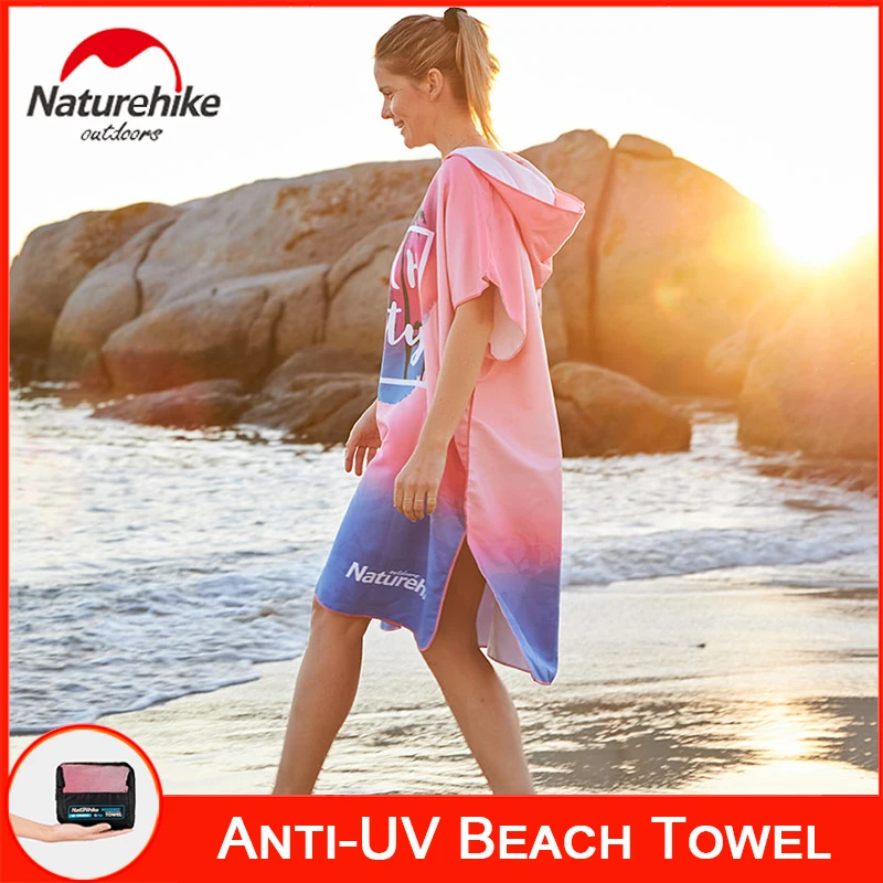 NatureHike супер водопоглощающее изменяющее полотенце пляжное пончо для серфинга