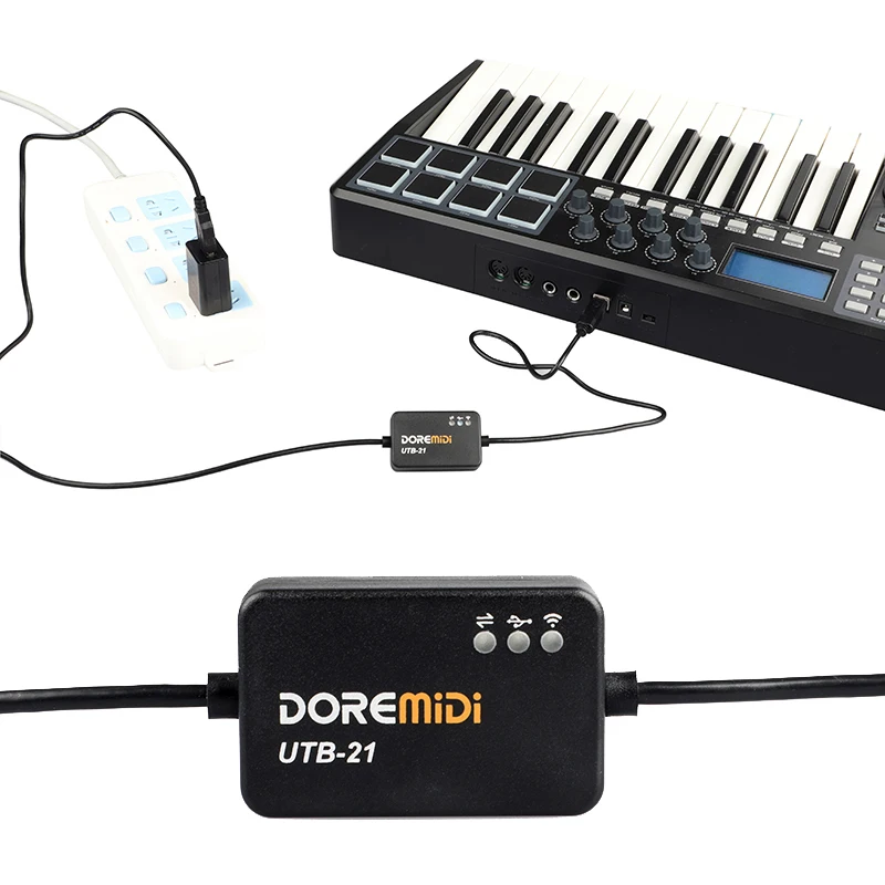 UTB-21 MIDI-адаптер для Windows Mac iOS Android педаль задержки гитары тюнер блок питания миксер