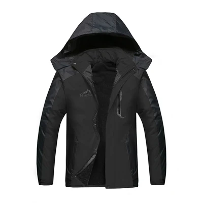 

Мужская зимняя уличная флисовая походная куртка ветрозащитная Водонепроницаемая шерстяная куртка дождевик ветровка теплая куртка с капюш...