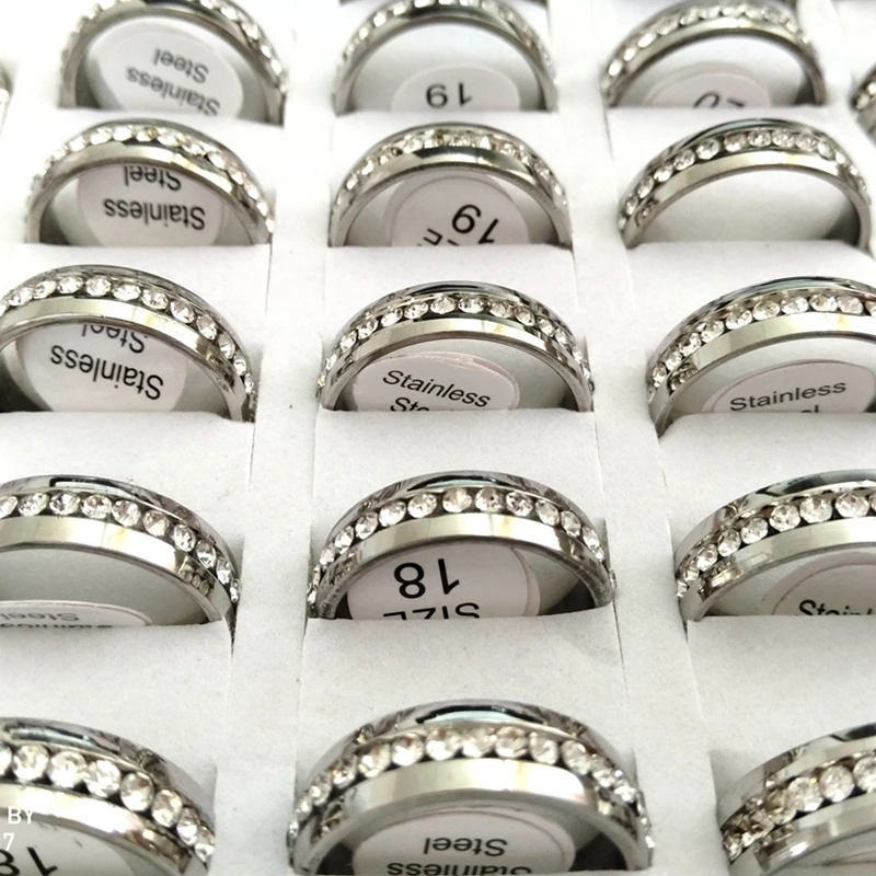 Удобные серебряные обручальные кольца 6 мм для мужчин и женщин из нержавеющей