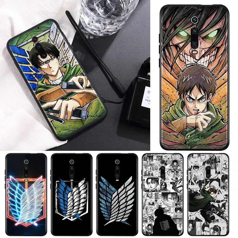 

Attack on Titan Hunter For Redmi 9i 9T 9A 9C 9 8A 8 GO 7 7A S2 Y2 6 6A 5 5A 4X Prime Pro Plus Black Phone Case Funda Capa