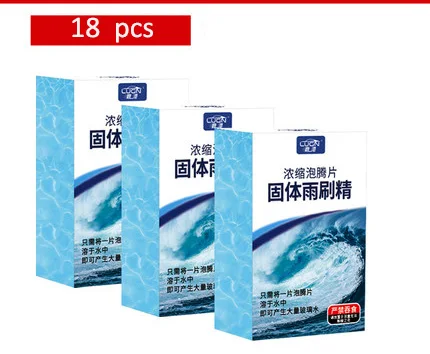 3bag-18pcs 6 шт./пакет(1 шт. = 4 lвода) шипучие автомобиль Твердый очиститель тонкий щетки стеклоочистителя окна для очистки лобового стекла автомобиля Стекло очиститель автомобильные аксессуары - Цвет: 3bag-18pcs