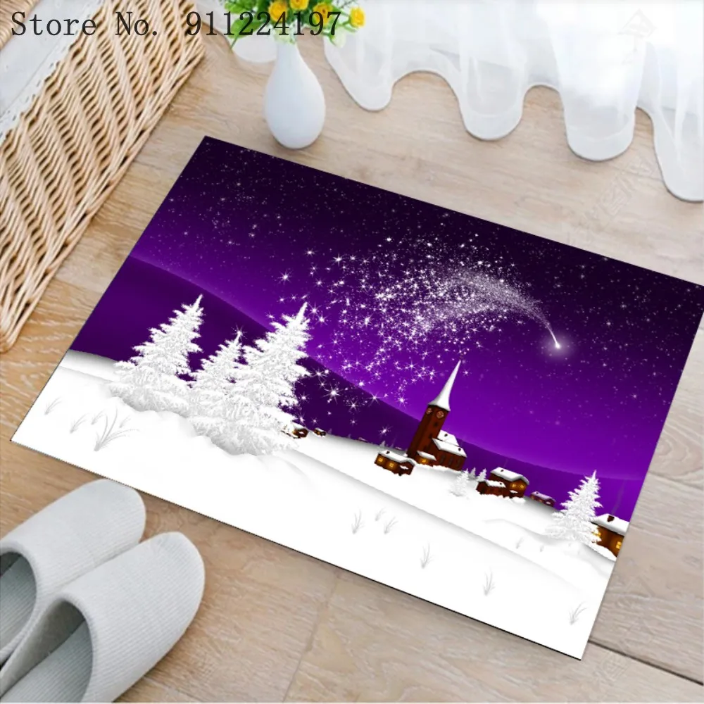 

Snowfield Doormat White Christmas Tree Carpet For Living Room Home Decoration Kitchen Bedroom Outdoor Floor Mat Anti-Slip Carpet