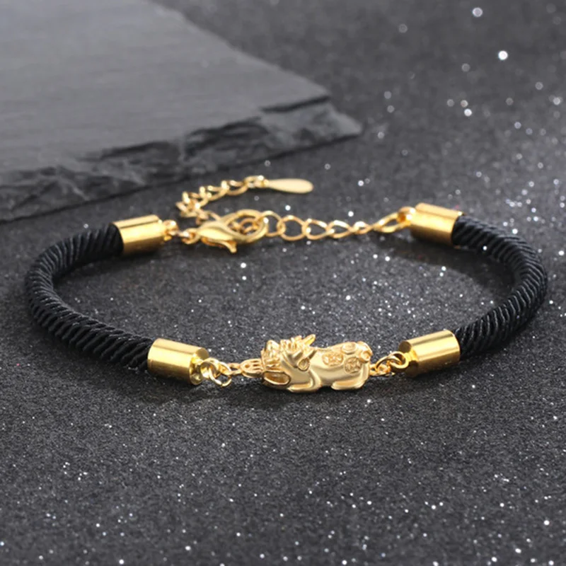 Плетеный веревочный браслет в винтажном китайском стиле с изображением храбрых