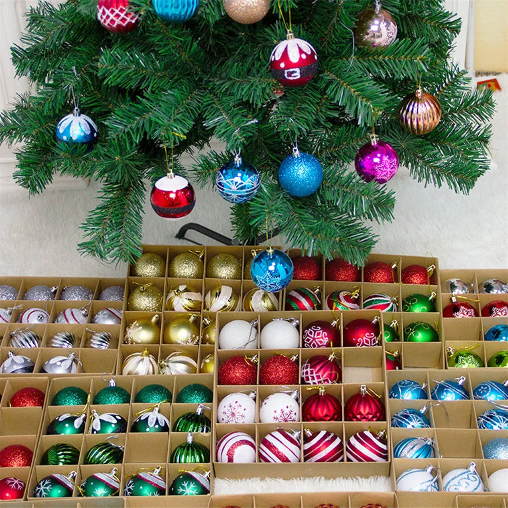 

6CM Christmas Ball Ornaments, Shatterproof Xmas Balls for Christmas Tree christmas tree ornaments boze narodzenie