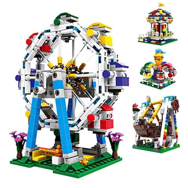 

Building Blocks Mini Amusement Park Ferris Wheel Building Blocks Children's Puzzle Assembled Plastic Building Blocks