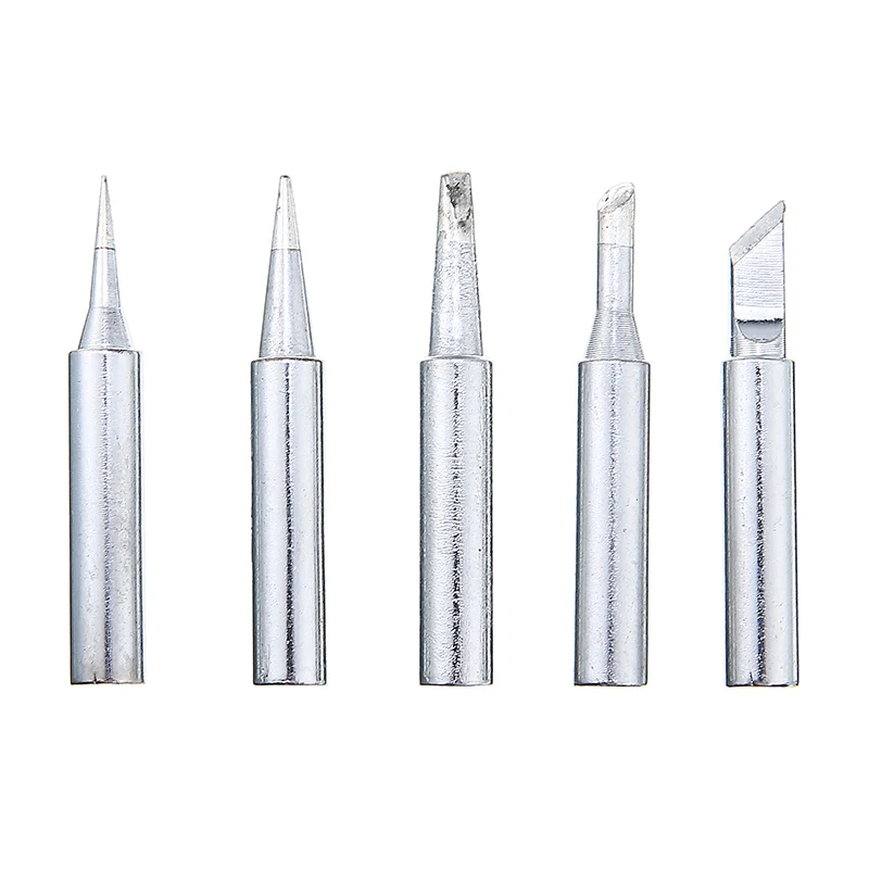 Набор металлических наконечников для паяльника 900M T 42 мм 5 шт.|soldering iron tips set|soldering