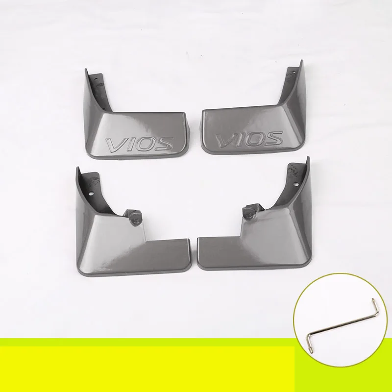 Lsrtw2017 abs Автомобильные Брызговики для toyota vios yaris 2013 - Название цвета: metal silver