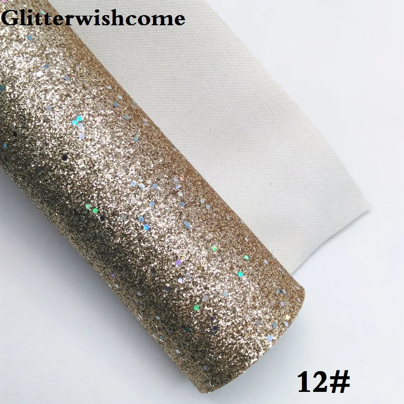 12 Glitterwishcome 21X29 см A4 Размер Vinilo Textil, Vinil Para Lazos, блестящий винил, тонкая блестящая ткань для бантов, GM154A - Цвет: 12
