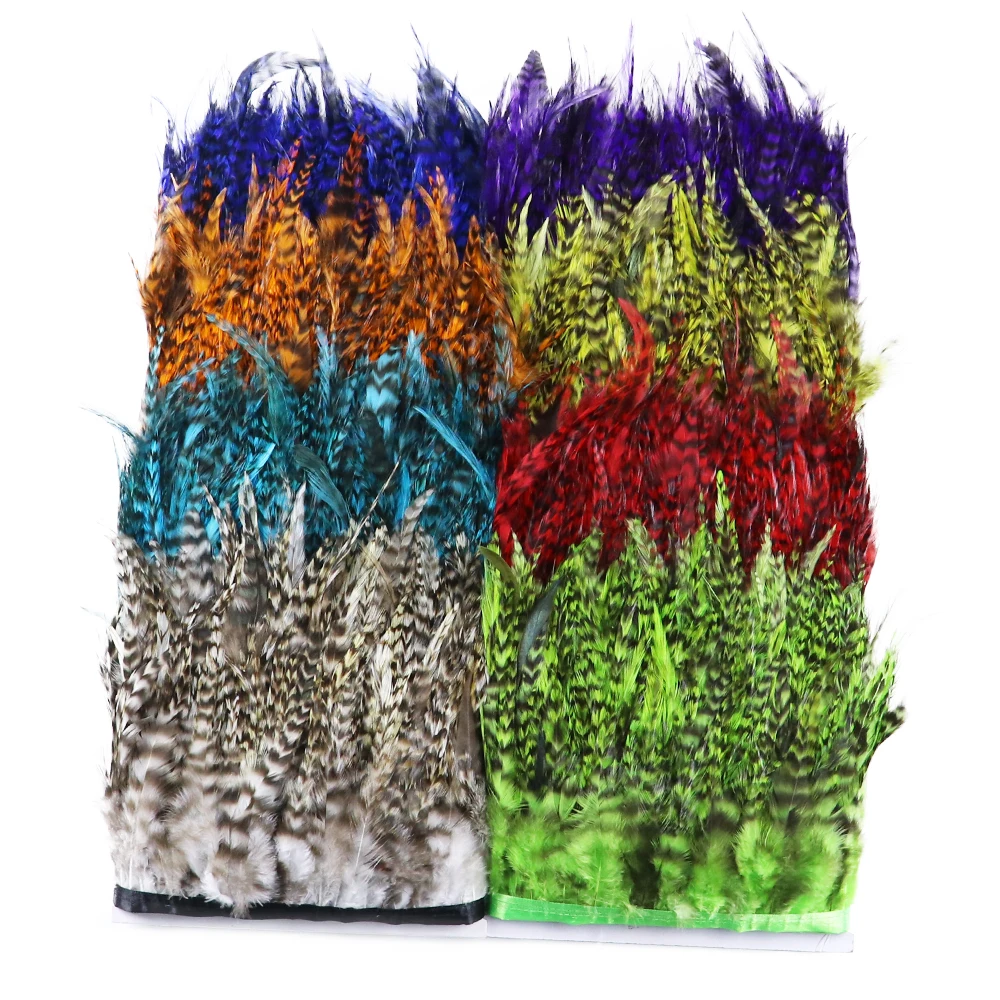 

1 Meter Natural Rooster Saddle Feathers Trim Fringe 4-6 Inches DIY Sewing Party Clothing Chicken Plumes Decoration Accessories