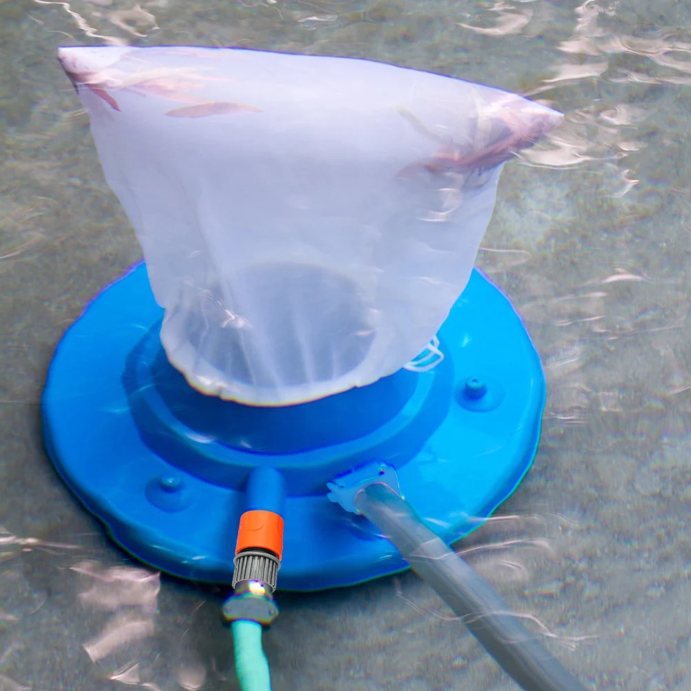 

Портативный инструмент для очистки бассейна, всасывающая головка с сетчатой сумкой, легко носить с собой прочные детали для плавания