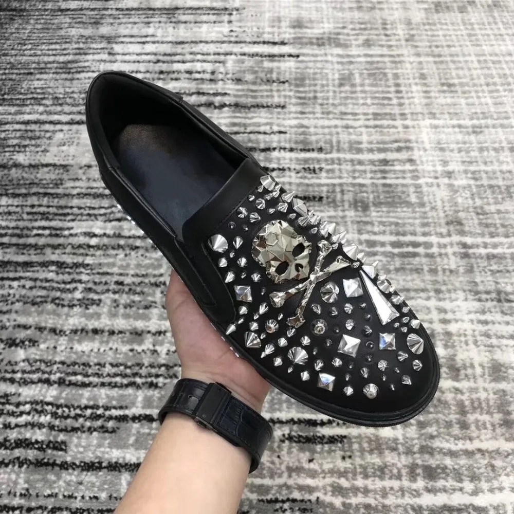 Роскошные дизайнерские модные брендовые кроссовки кожаные мужские туфли