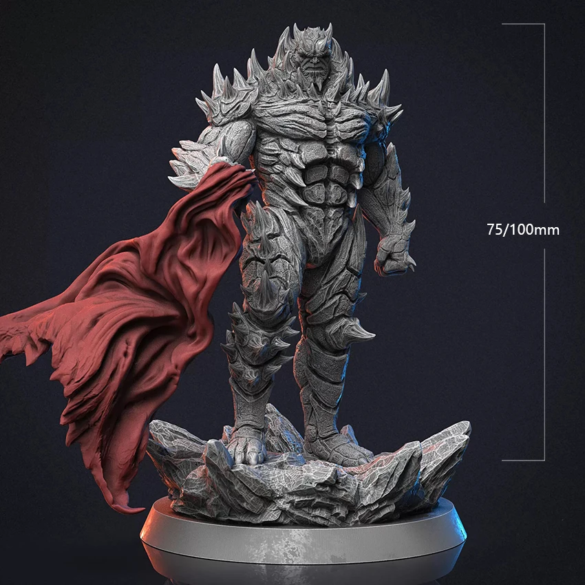 

1/24 75mm 1/18 100mm Resin Model Kits Devil Lord Figure Unpainted No Color RW-601