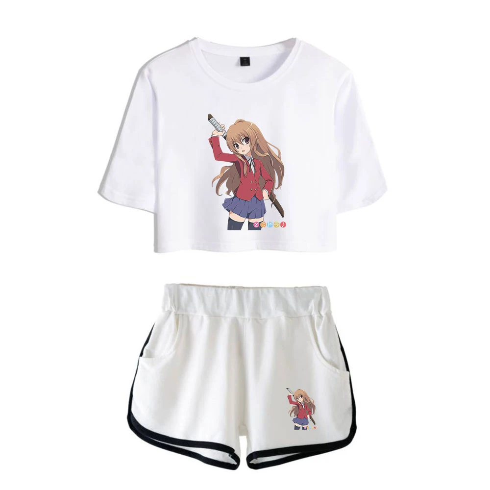 

Женский комплект из футболки и пупка, в стиле Харадзюку