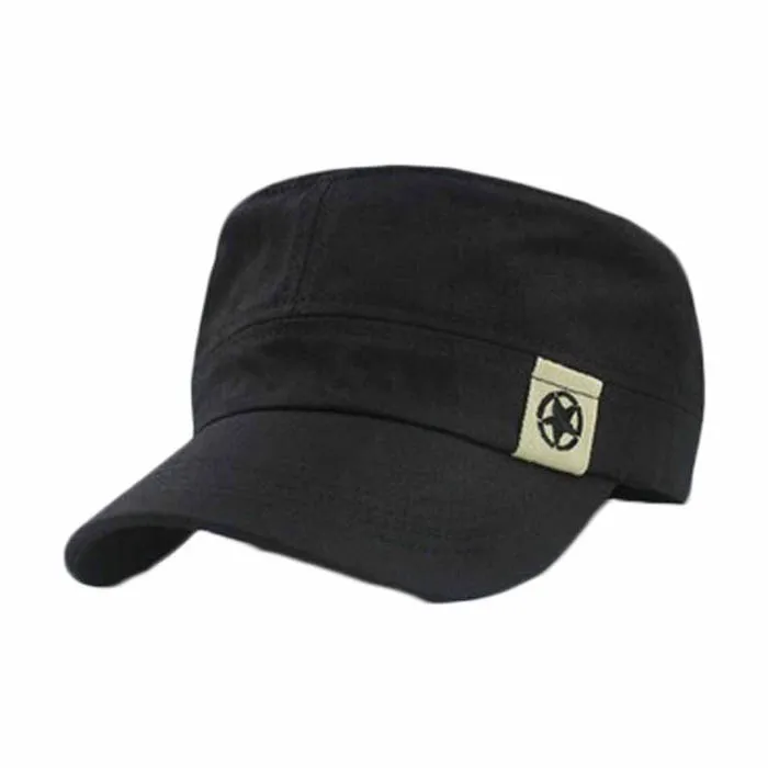

Flat Roof Military Hat Cadet Patrol Bush Hat Baseball Field Cap BK dropshipping