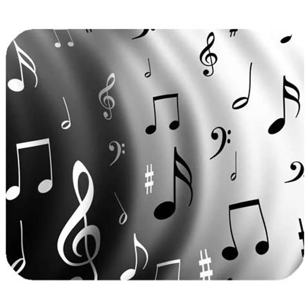 Черный и белый музыкальный блокнот прочный коврик для мыши|Коврики мышей| |