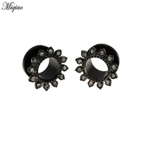 miqiao 2 pcs 6mm 16mm human body piercing expander plugs tunnels stainless steel solar system earrings