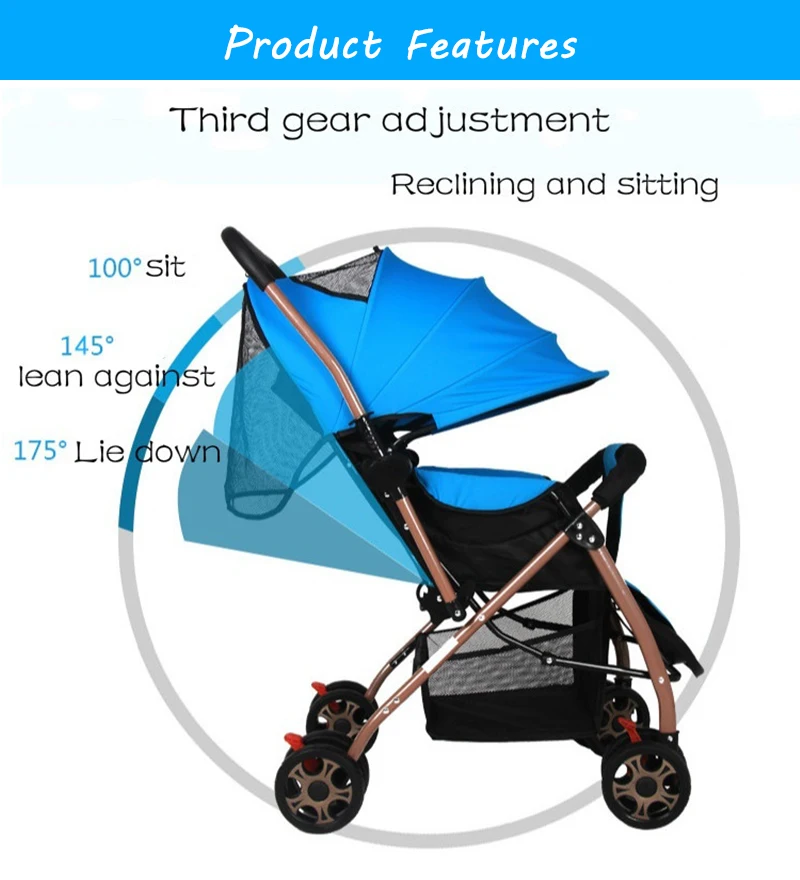 Baby Stroller Travel Pram Kids Carriage Baby Stollers Foldable Pushchair No Tax and Shipping From EU or CN