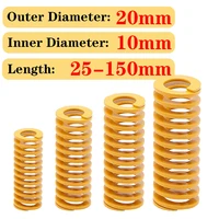10 pieces 3d printer die spring 20mm outer diameter 25 150mm length heated bed springs tf2010l yellow
