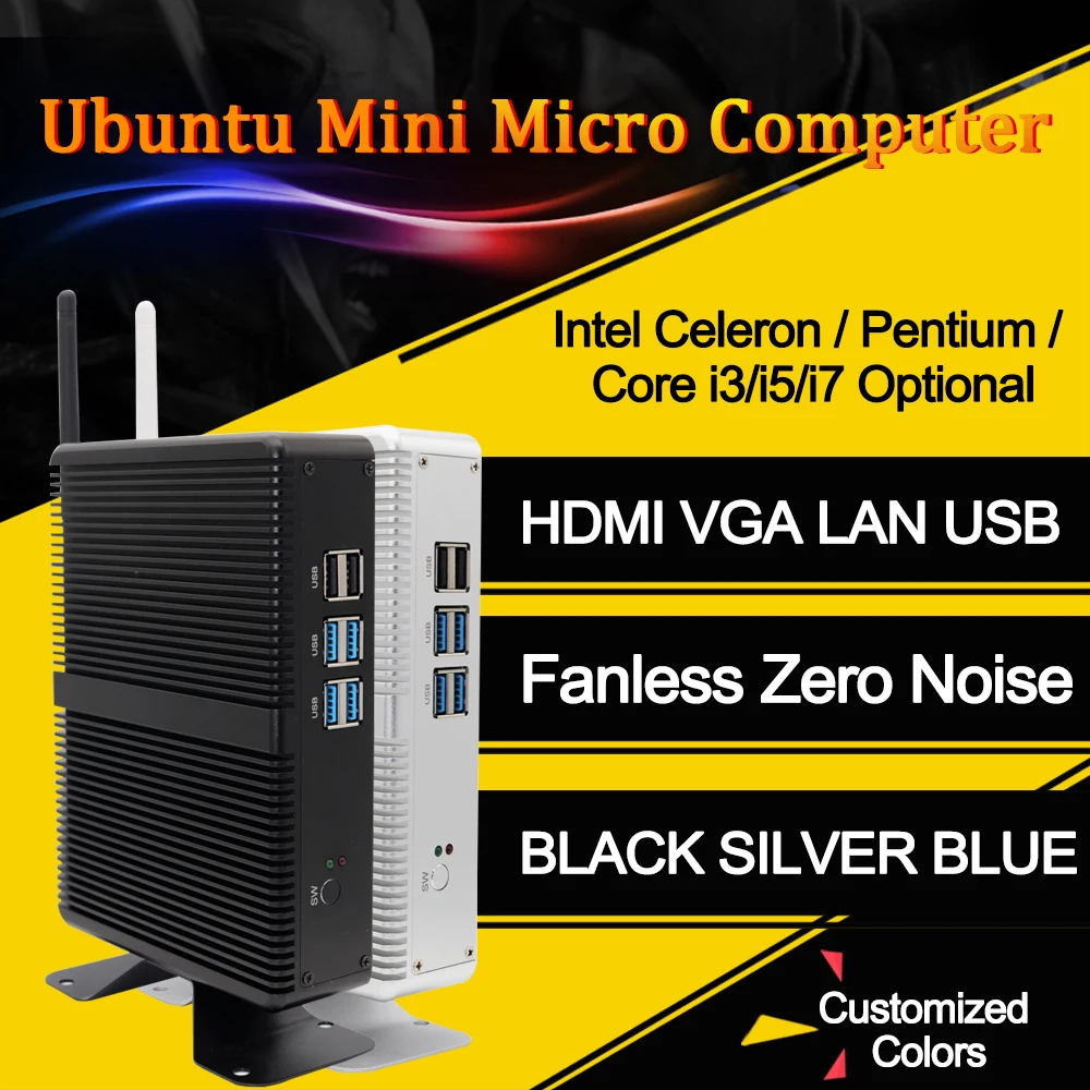 Мини-ПК Intel Celeron 2955U DDR3L LAN VGA HD Linux настольный компьютер ГГц Win7 | Компьютеры и офис