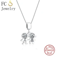 fc jewelry 925 sterling silver boy girl mix zirconia crystal statement necklaces pendants chain women choker trinket collar