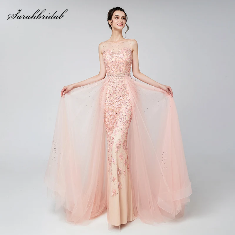 Элегантное вечернее платье с узором румяна Дубайский арабский Vestido De Festa Тюль