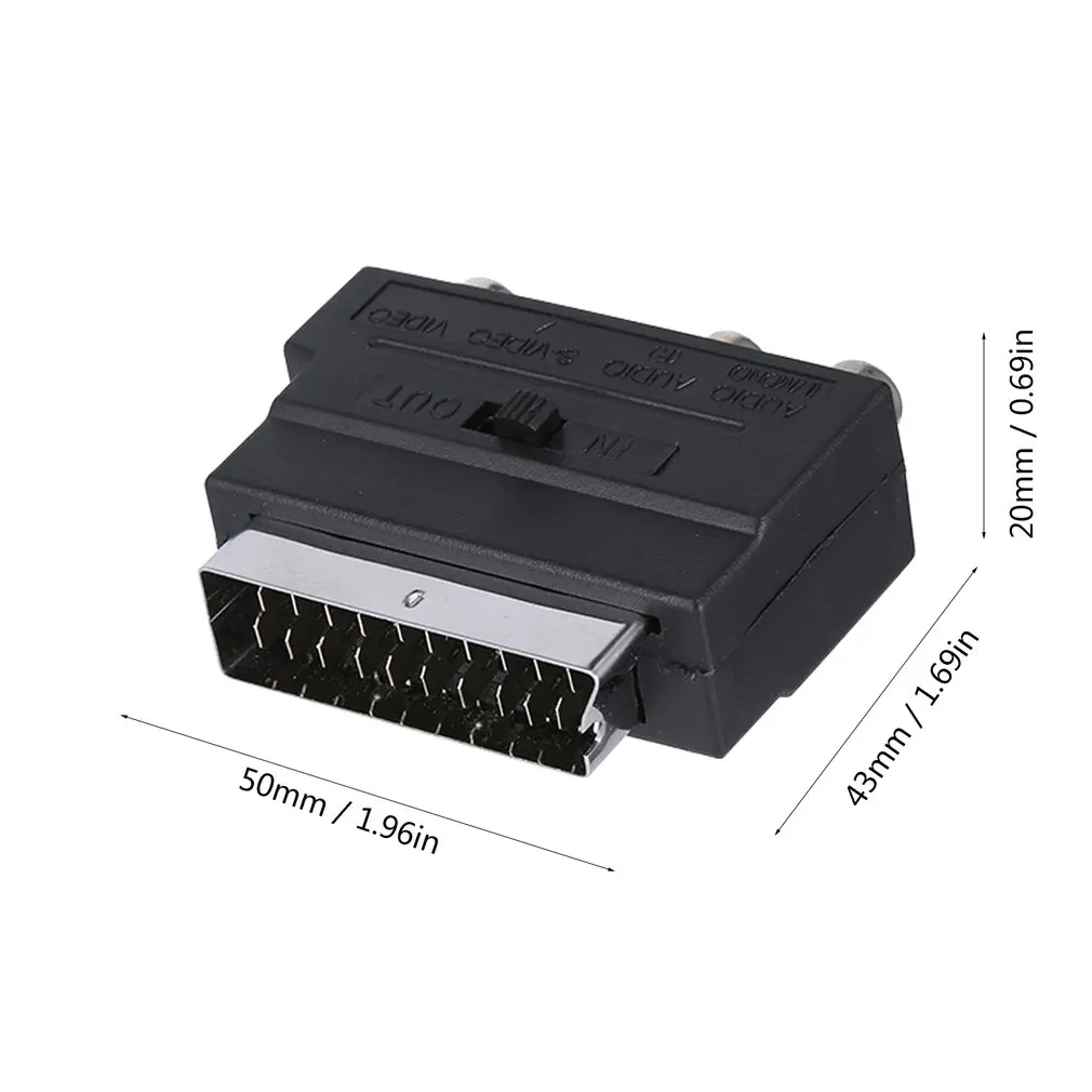 RGB Scart to 3 RCA S-Video адаптер Композитный SVHS AV TV Аудио для видео рекордера ТВ