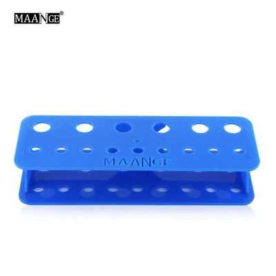 blue 15 отверстий акриловый держатель кистей для макияжа Органайзер сушилка полка дисплей Сушилка Стенд Storag Чехол косметический инструмент красота - Цвет: blue