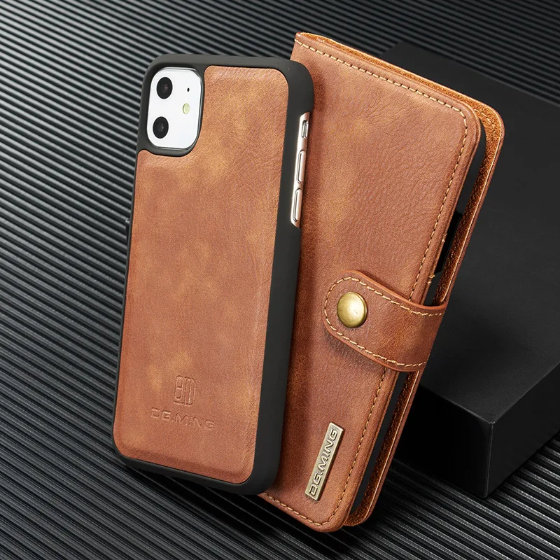 Роскошный откидной чехол из овечьей кожи для IPhone SE 2020 7 8 Plus съемный кошелек с