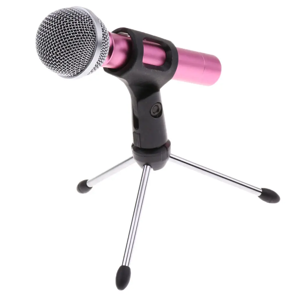 Professional Handheld Condenser Microphone with Tripod Stand Mic Clip for Moblie Phone Laptop Recording Broadcasting | Спорт и