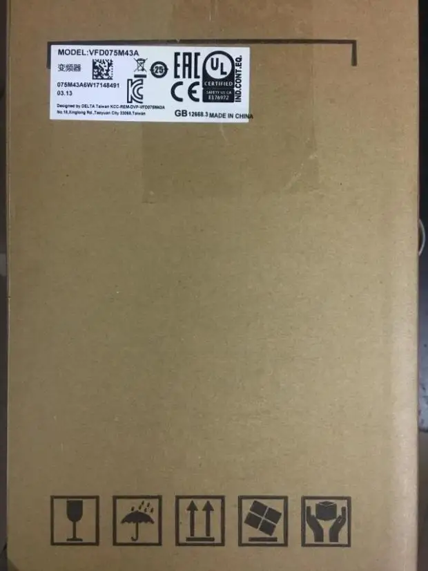 Оригинальный Инвертор Delta серии VFD-M 10 л.с. 460 кВт в 3-фазный VFD075M43A двигатель
