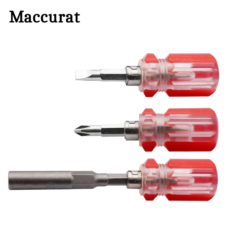 

1 шт. мини отвертка мультиинструмент 2в1 крестообразная плоская отвертка Phillips двойная ручная шлицевая плоская Сплит Бытовая ремонтный инстр...