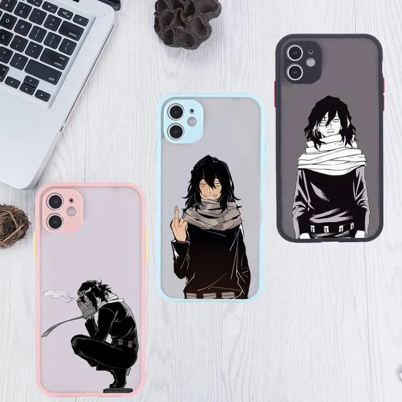 

Boku no Hero Academia Phone Case For iPhone 12 11 Mini Pro XR XS Max 7 8 Plus X Matte transparent Pink Back Cover