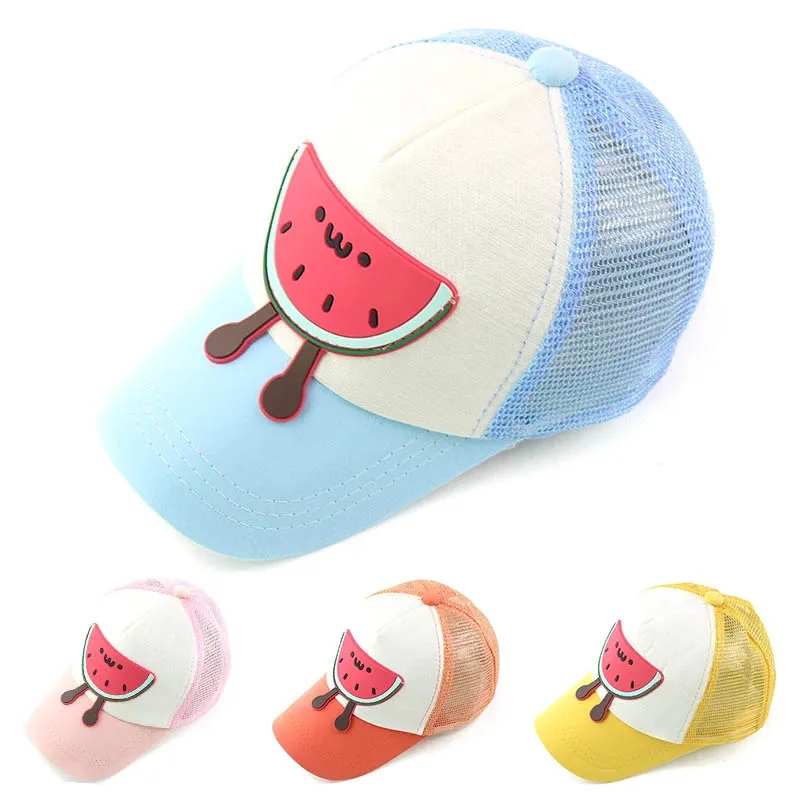 

New Summer Baseball Cap Kids Outdoor Breathable Mesh Sun Hat Children Snapback Adjustable Boys Girl Colorful Baseball Hats