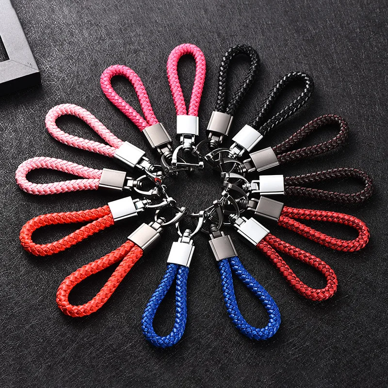 Новинка 2020 модный металлический кожаный брелок для ключей зажим автомобиля