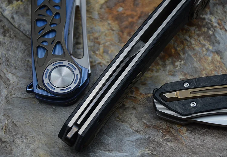 Складной нож VENOM гарпун Кевин Джон м390 Походный из титановый подшипник