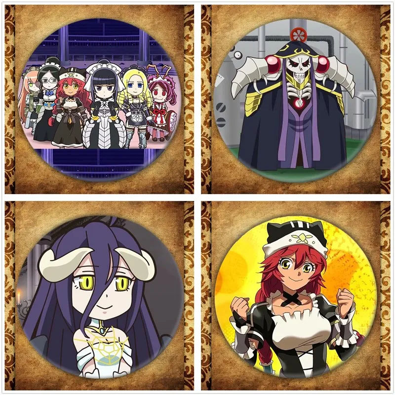 Брошь в стиле японского аниме Overlord модный значок с героями мультфильмов сумки