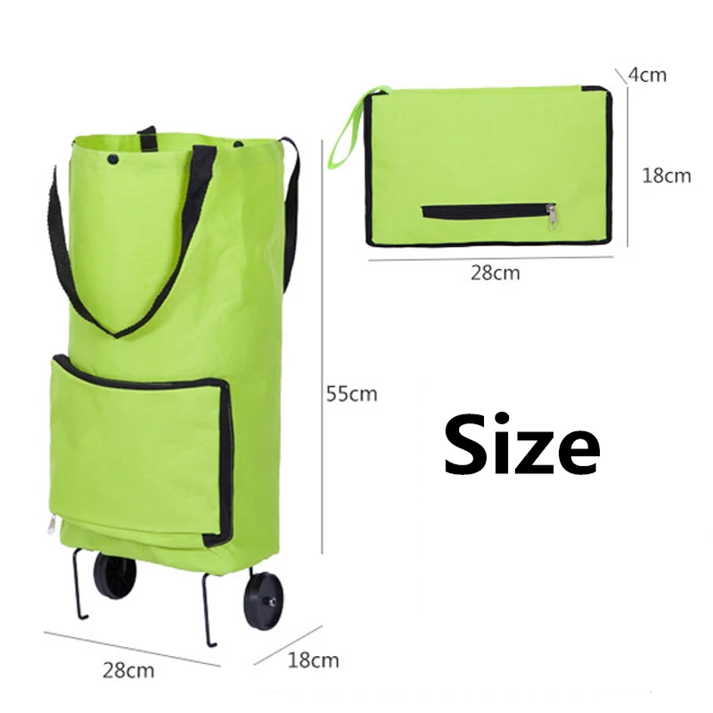Телескопическая теплая сумка для покупок трейлера с колесами складная на