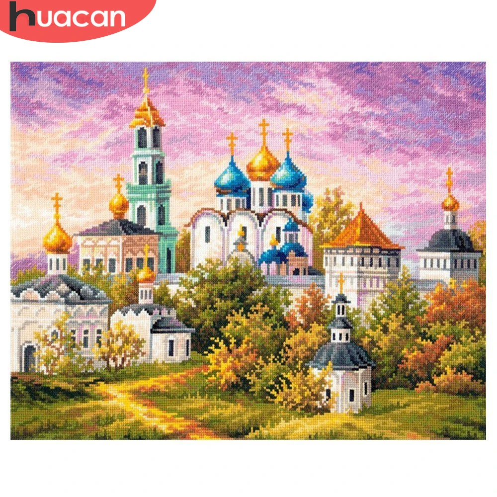Алмазная картина, вышивка крестом, пейзаж, алмазная вышивка, церковная смола, приклеенные узоры Mosiac, домашний декор