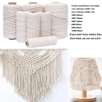 cotton cord macrame yarn makramee garn macrame cord rope crafts cord for needlework decorative braid macrame accessories