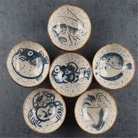 japanese household ceramic rice bowl noodle bowl soup bowl dessert bowl korean ice bowl creative retro tableware hat bowl