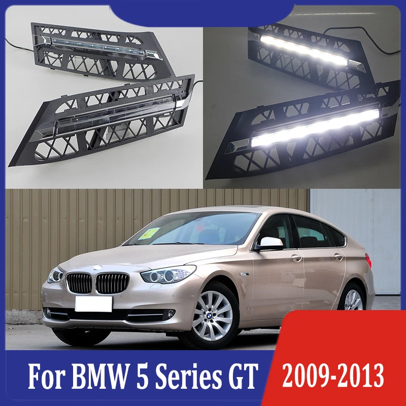 

2 шт. для BMW 5 серии GT 2009-2013 6000K белый светильник Светодиодный дневной, вождения, бега, светильник DRL Противотуманные фары Дневные Фары Лампы